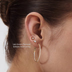 Solid Gold Round Lab-Grown Diamond Solitaire Stud Earrings