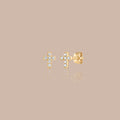 Solid Gold Round Lab-Grown Diamond Cross Stud Earrings