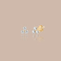 Solid Gold Lab-Grown Diamond Trio Cluster Studs