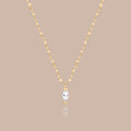 Solid Gold Marquise Lab-Grown Diamond Solitaire Necklace