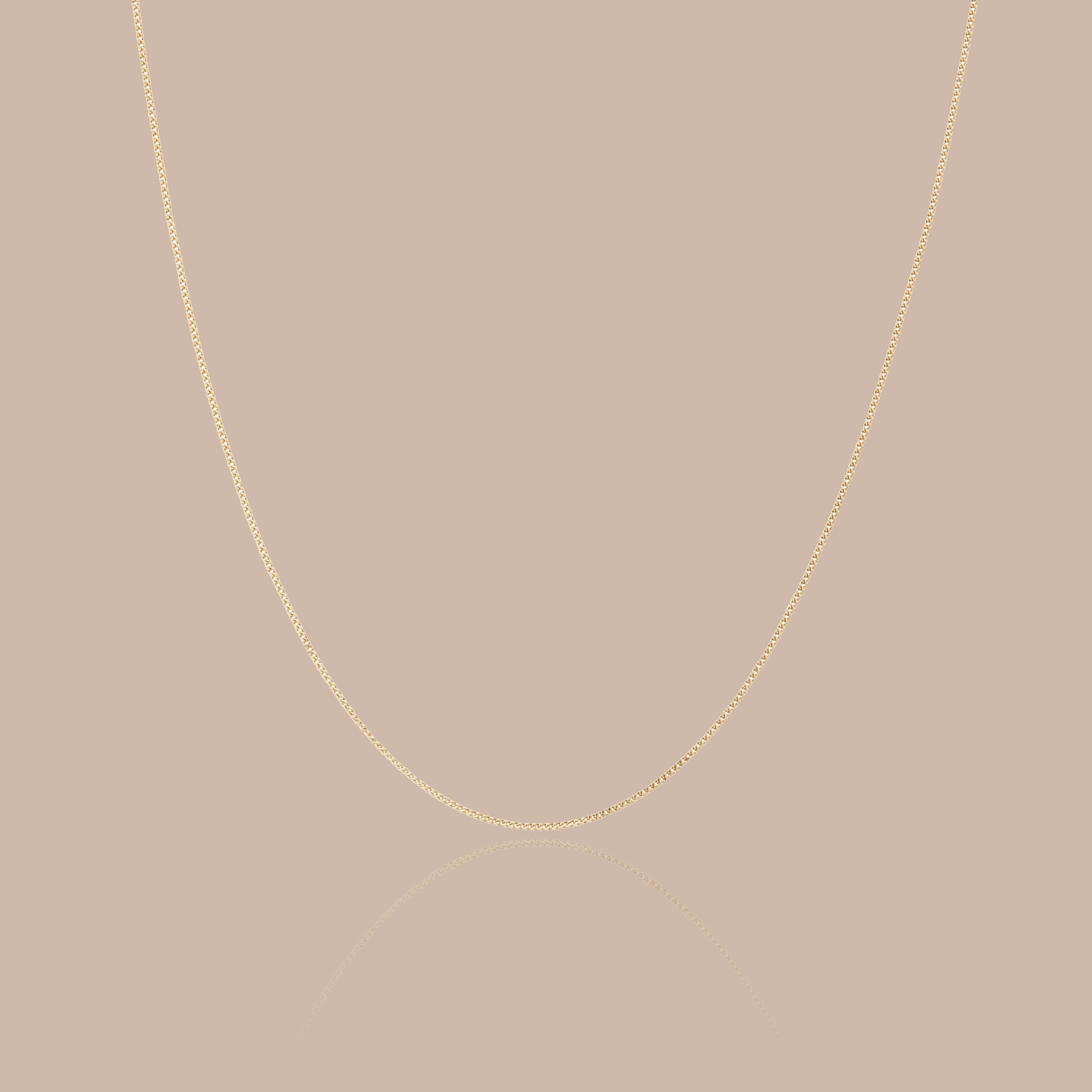 Solid Gold Modern Fine Cable Necklace