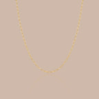 Solid Gold Paperclip Chain Necklace