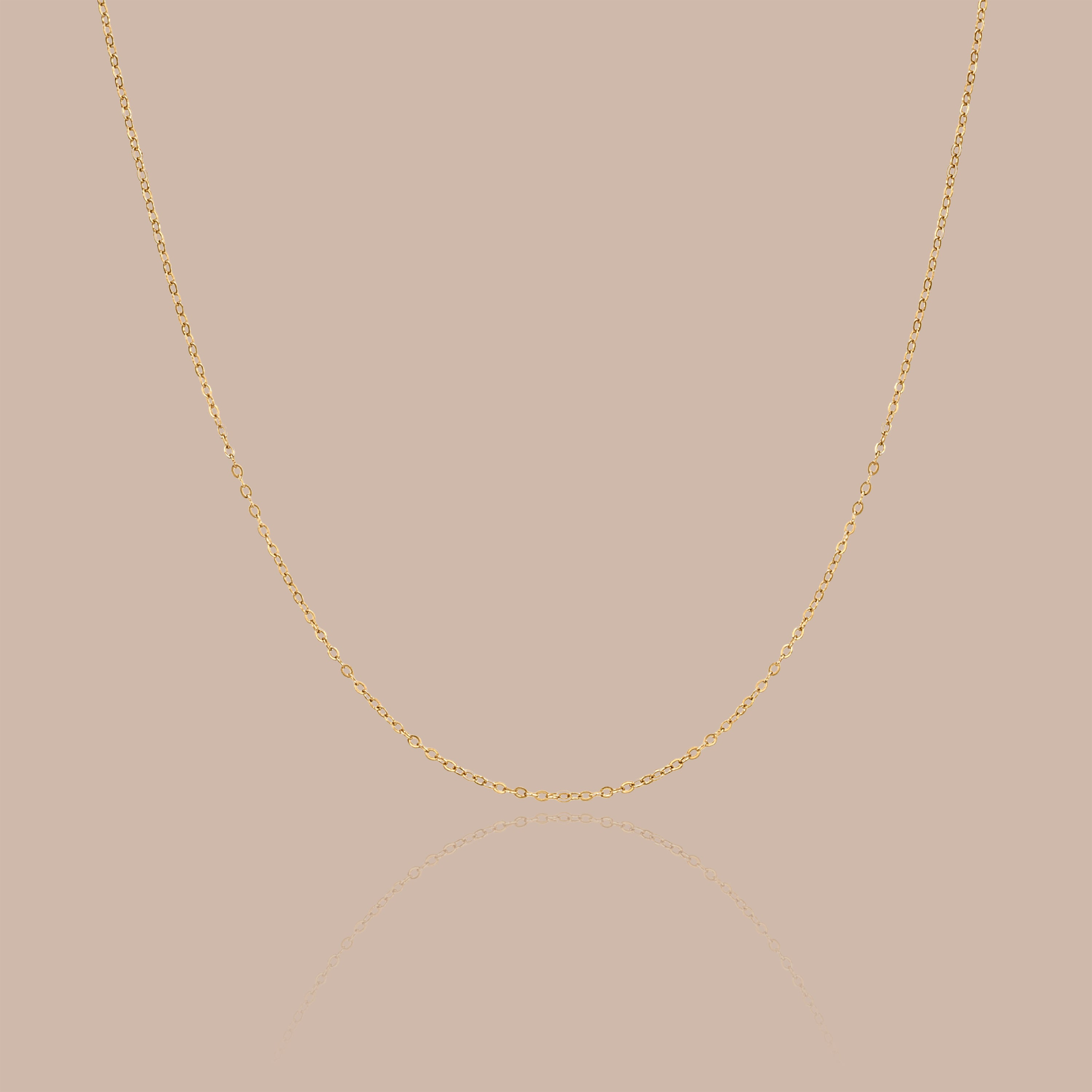 Solid Gold Layering Chain Necklace