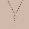 Midnight Cross Necklace in 18K Gold