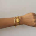 Vintage Christian Dior Swiss Pave Gold Watch