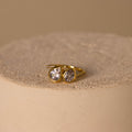Wavy Oval Pear Diamond Ring