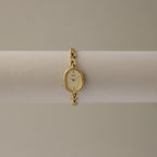 Vintage Seiko Oval Slim Link Gold Watch