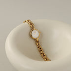 Vintage Michel Herbelin Round Gold Watch
