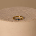 Tapered Blue Topaz Baguette Ring