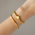 Vintage Seiko Dainty Ball Beaded Gold Watch