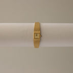 Vintage Citizen Square Mesh Gold Watch