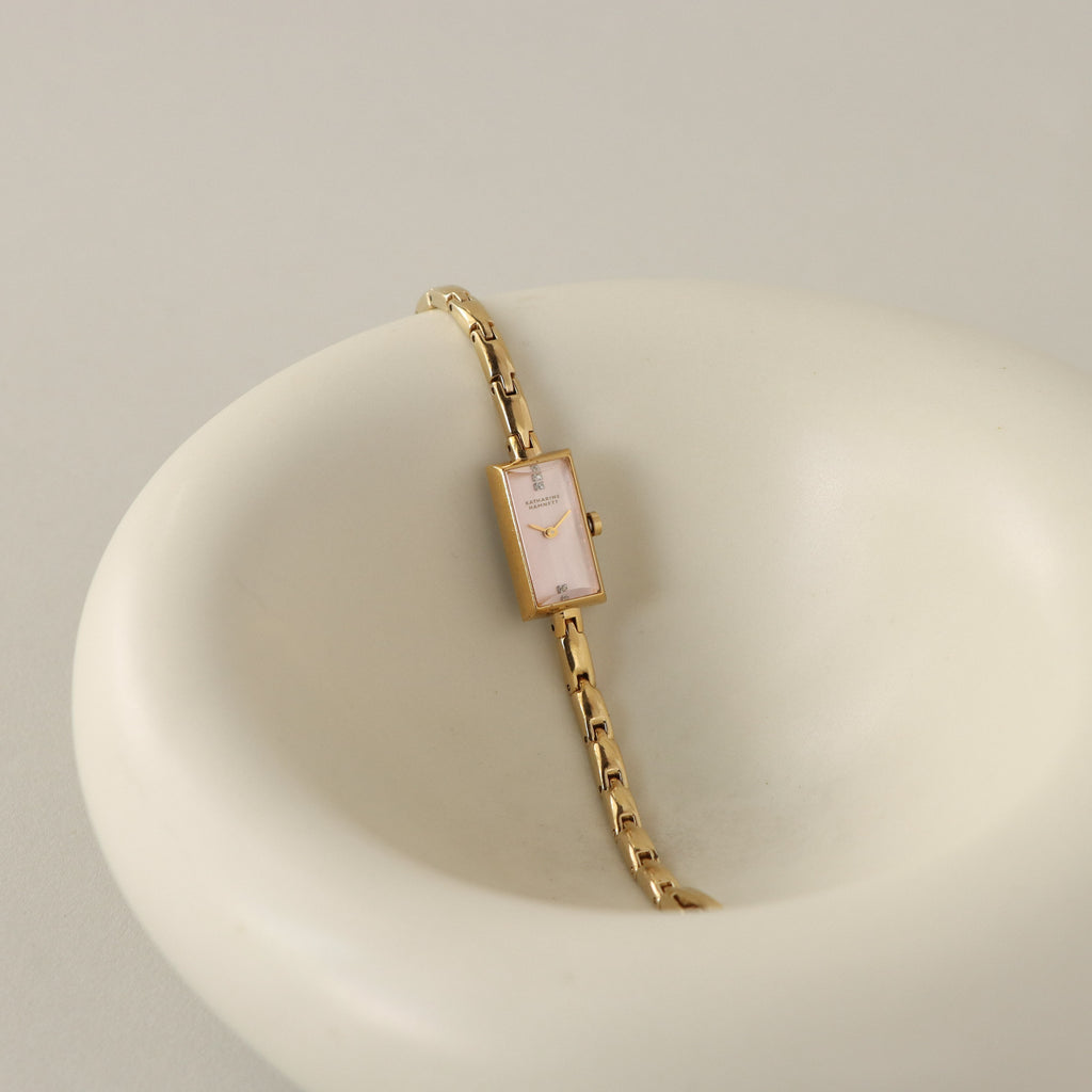 Vintage Katherine Hamnett Blush Gold Watch