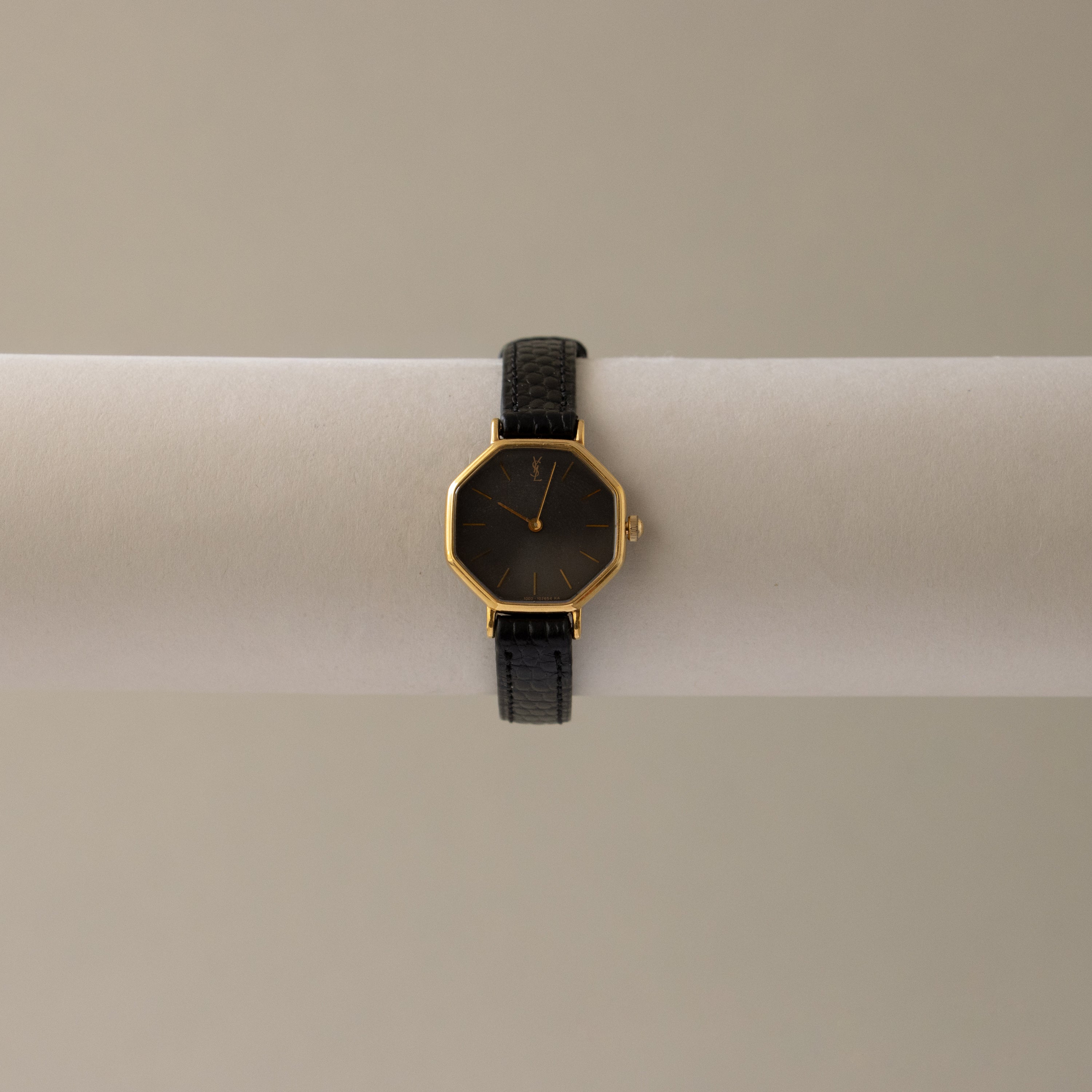 Vintage YSL Midnight Octagonal Gold Watch