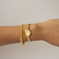 Vintage Jean Perret Swiss Square Gold Watch