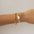 Vintage Mila Schon Oval Mesh Gold Watch