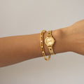 Vintage Via Brera Round Gold Watch