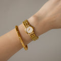 Vintage Gres Round Coquette Gold Watch