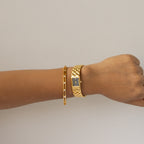 Vintage Gres Midnight Quilted Gold Watch