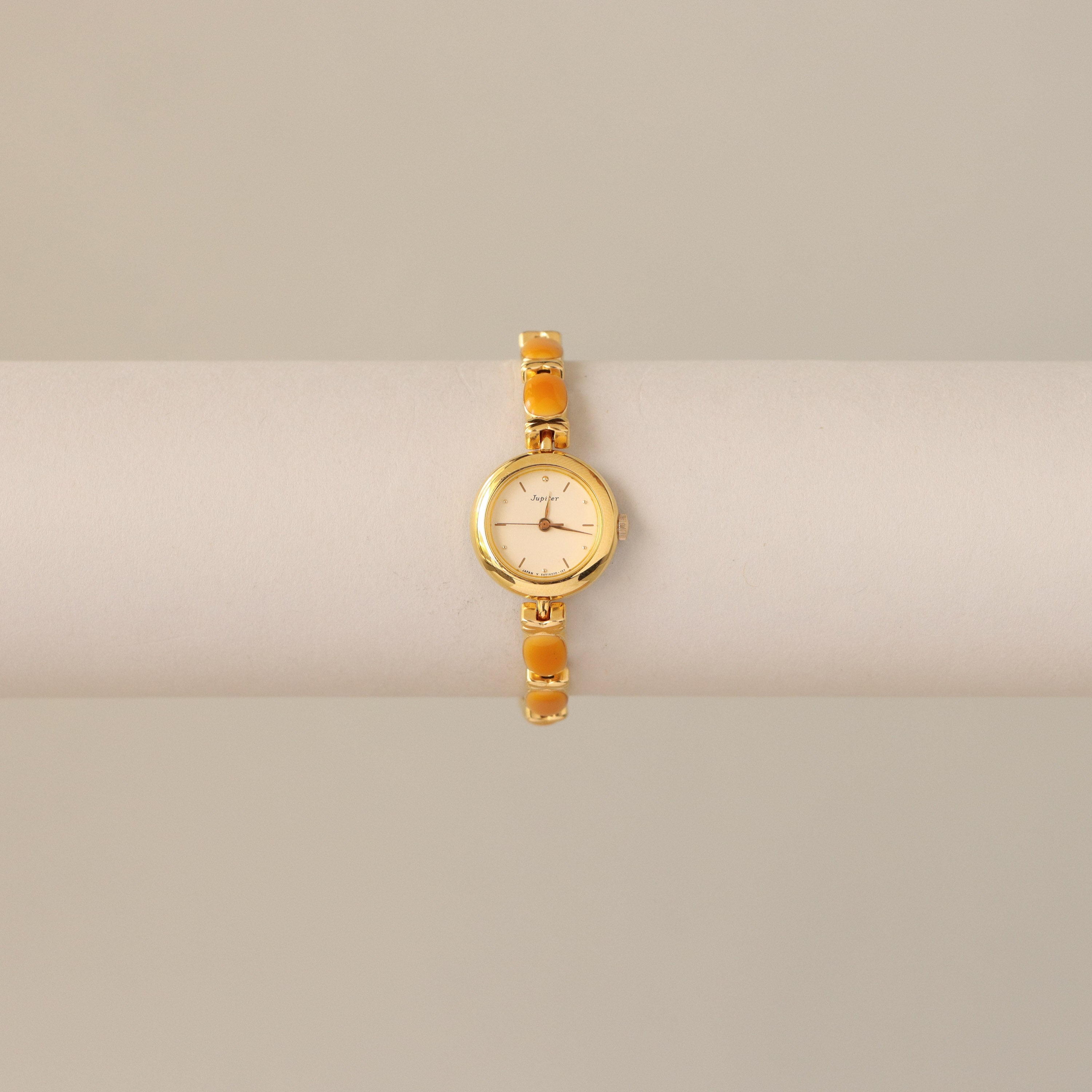 Vintage Citizen Orange Link Gold Watch