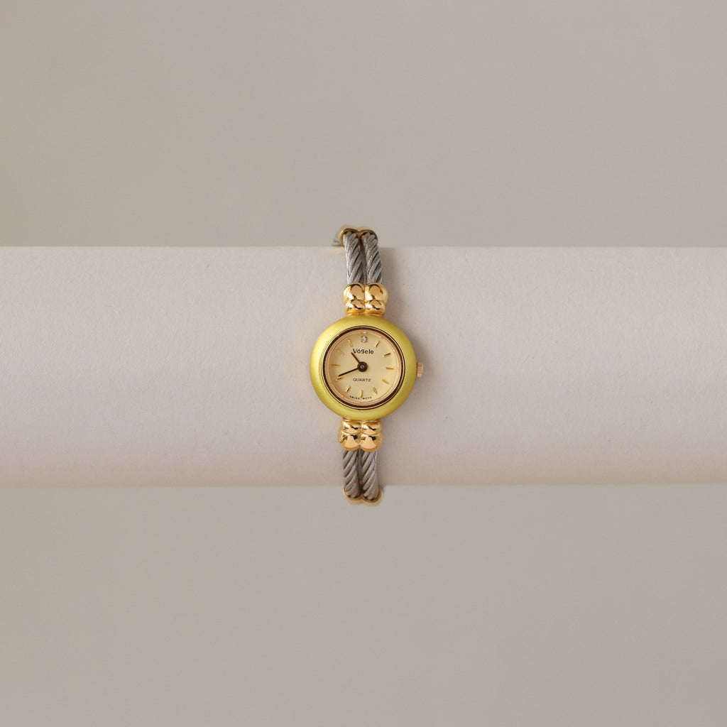 Vintage Vögele Swiss Duo Rope Two Tone Watch