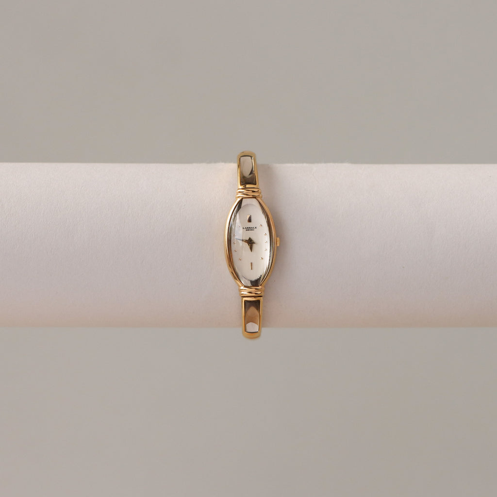 Vintage Seiko Oval Mirror Two Tone Watch
