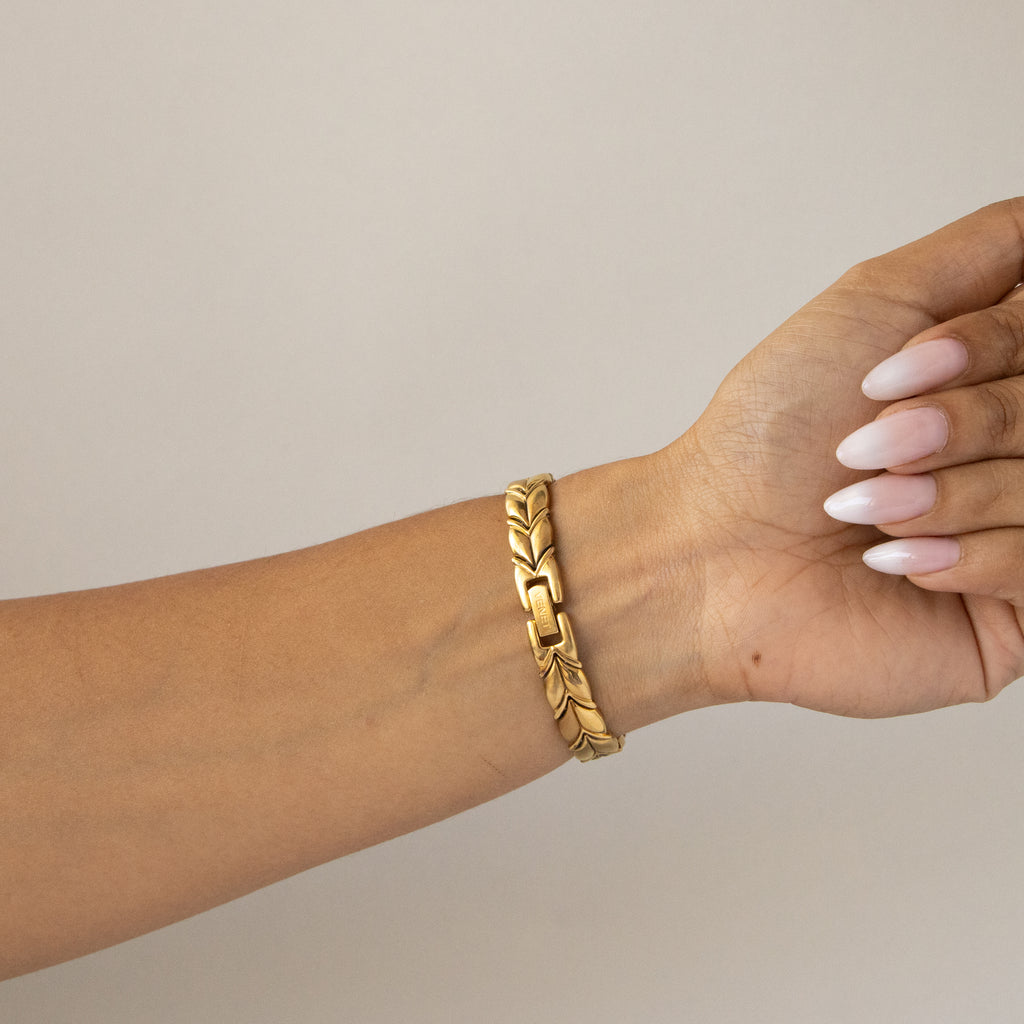 Vintage Philippe Venet Leaf Gold Watch