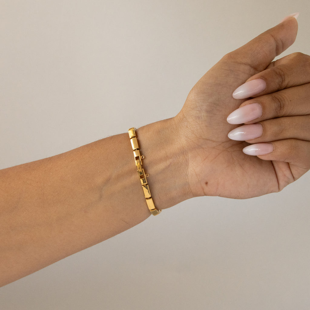Vintage Katharine Hamnett Rectangular Gold Watch