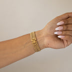 Vintage Jacques Lendl Mesh Gold Watch
