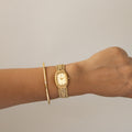 Vintage Jacques Lendl Mesh Gold Watch