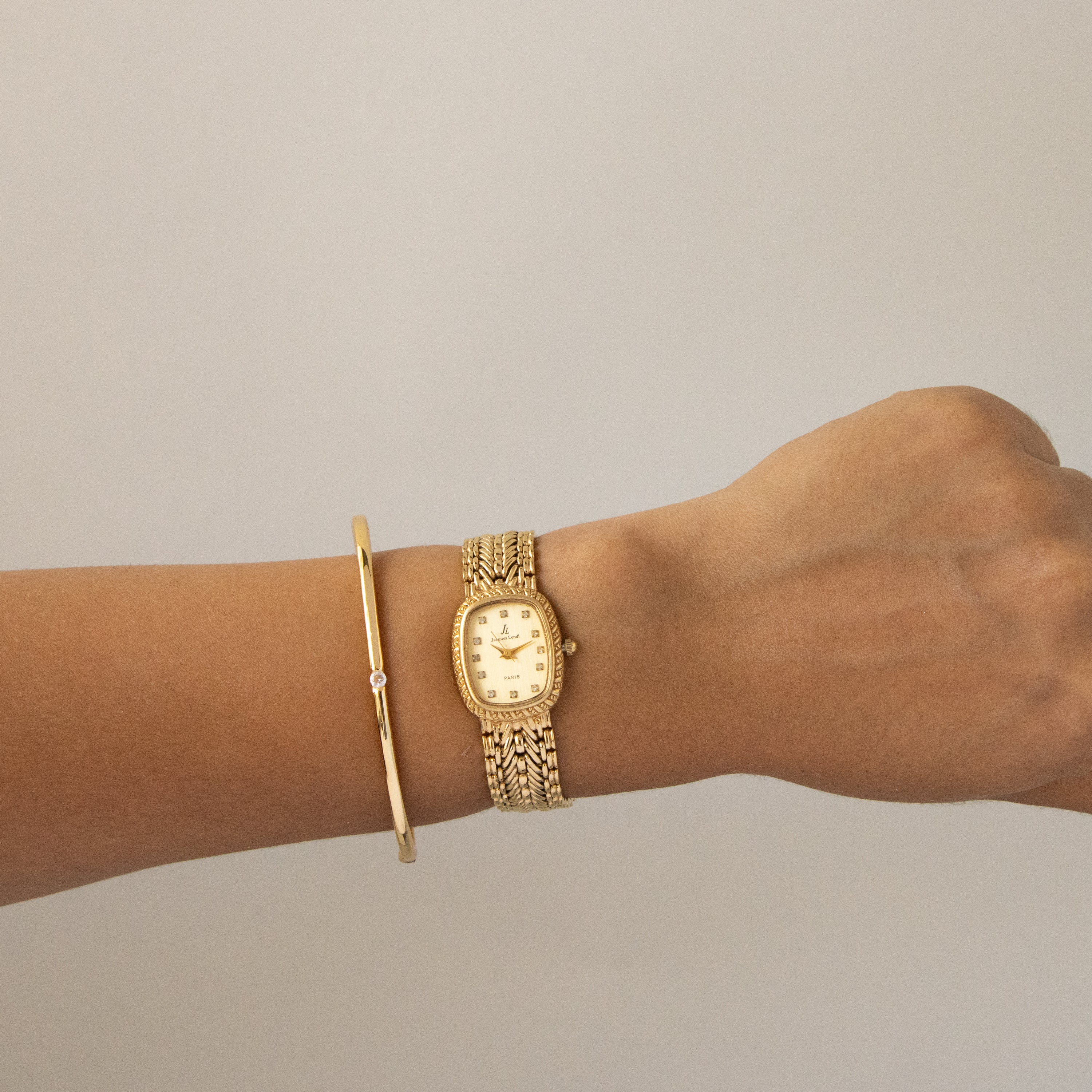 Vintage Jacques Lendl Mesh Gold Watch