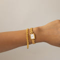 Vintage Citizen Sylph Rectangular Gold Watch