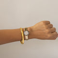 Vintage Seiko Sleek Round Gold Watch