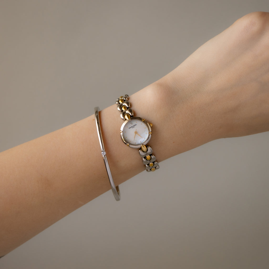 Vintage Marie Claire Pearl Two Tone Watch