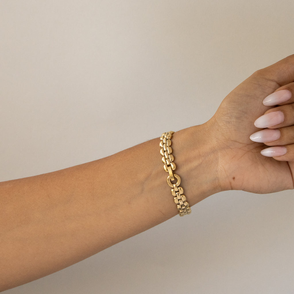 Vintage Marie Claire Round Link Gold Watch