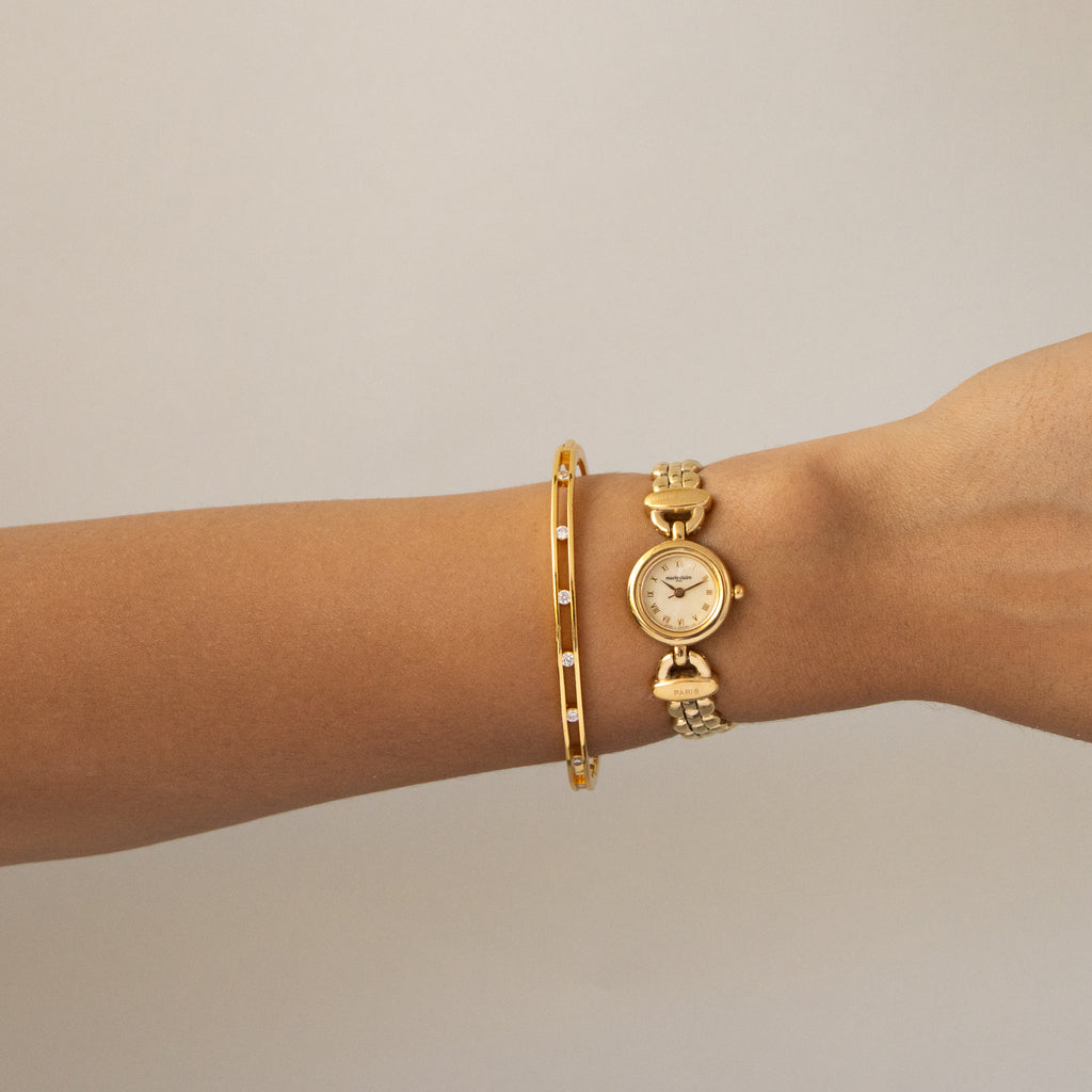 Vintage Marie Claire Round Link Gold Watch
