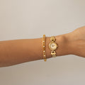 Vintage Marie Claire Round Link Gold Watch