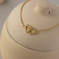 Interlocking Duo Pave Hearts Bracelet