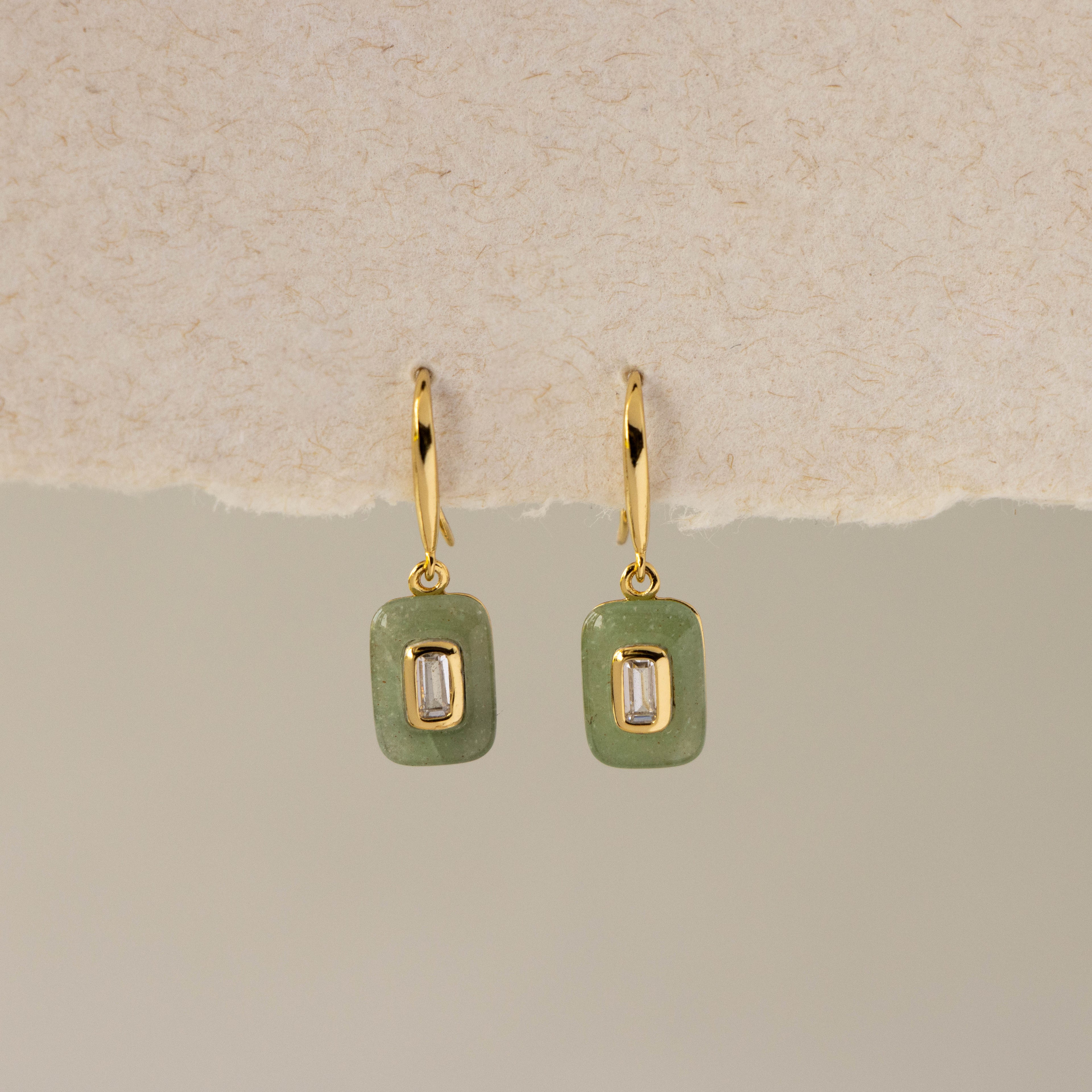 Legacy Jade Baguette Diamond Earrings