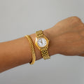 Vintage Burberrys Swiss London Roman Gold Watch