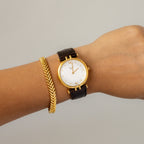 Vintage Christian Dior Swiss Round Gold Watch
