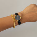Vintage YSL Black Octagonal Gold Watch