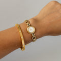 Vintage Alba Halo Link Gold Watch