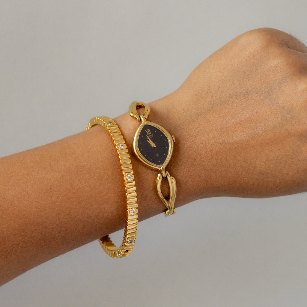 Vintage Seiko Midnight Marquise Gold Watch
