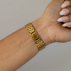 Vintage Seiko Round Roman Gold Watch