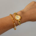Vintage Michiko London Chainlink Gold Watch