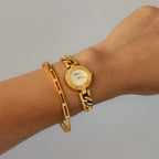 Vintage Michiko London Chainlink Gold Watch