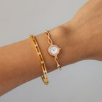 Vintage 4C Pave Pearl Rose Gold Watch