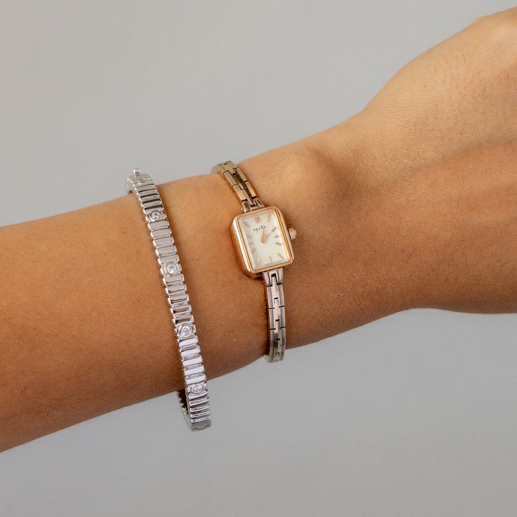 Vintage Agete Rectangular Rose Gold Watch