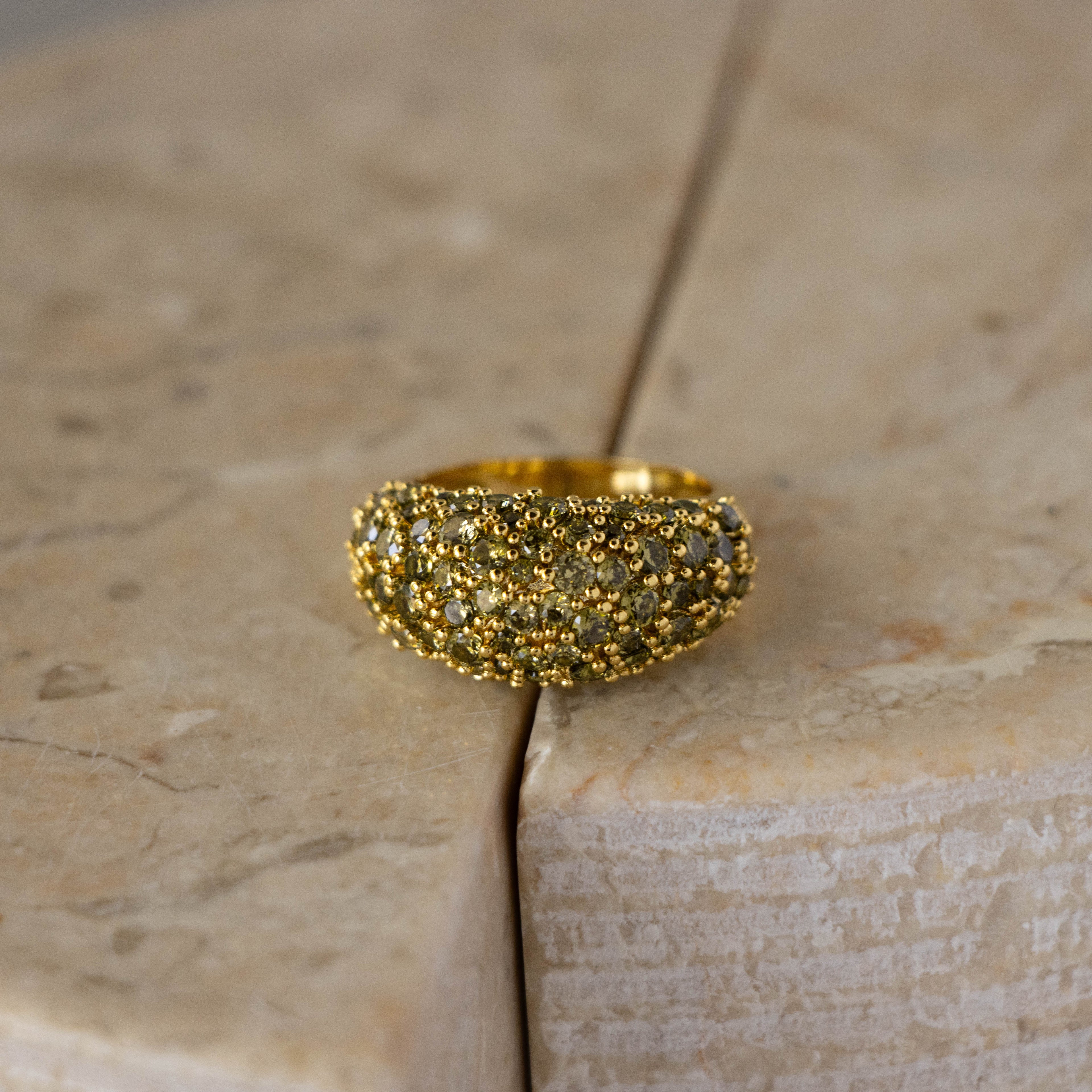 Peridot Statement Dome Ring