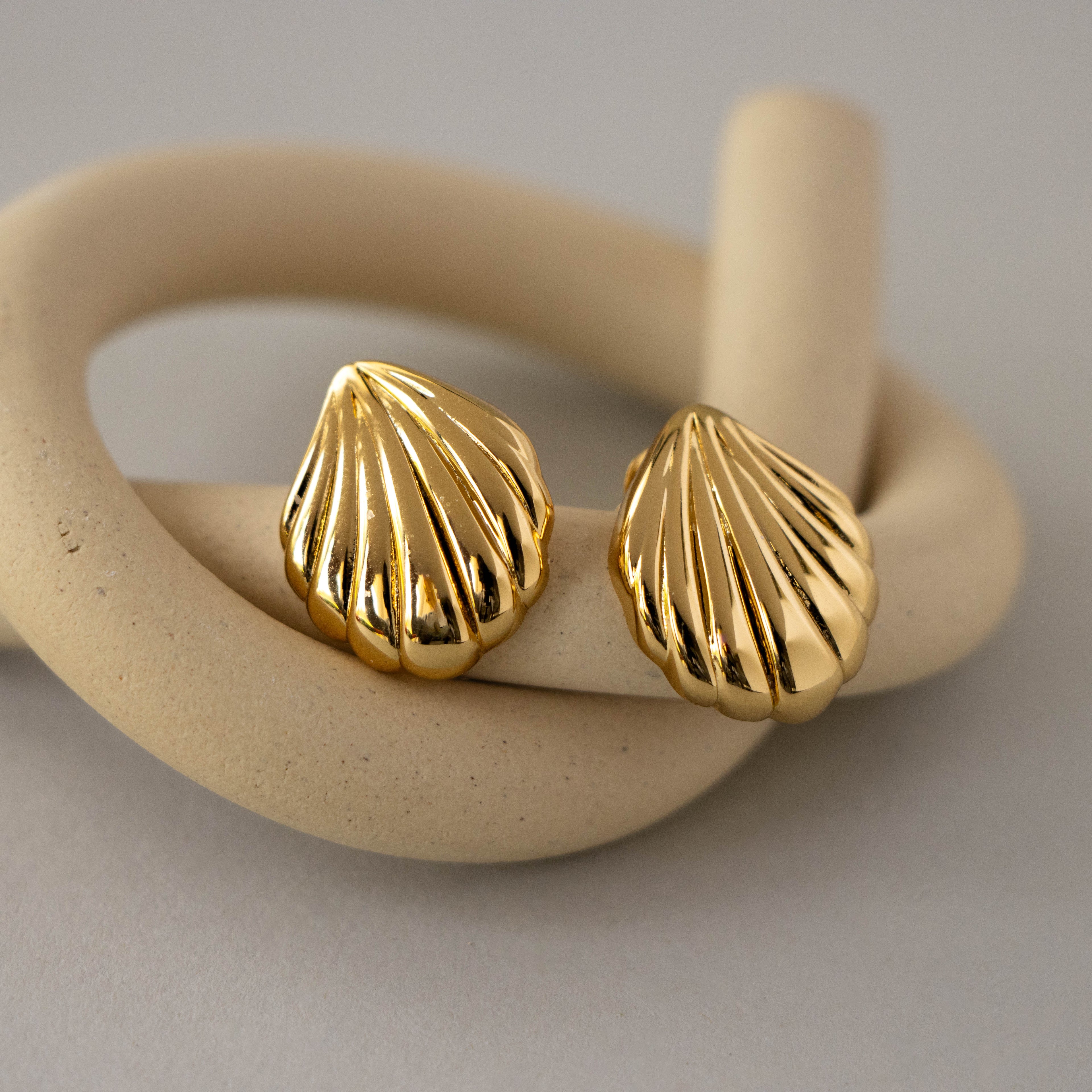 Minimal Seashell Studs